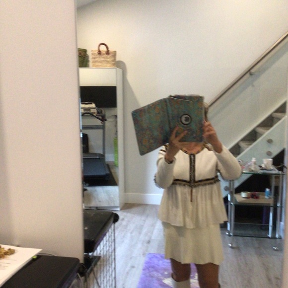 Del Lago sz s beaded and embroidered off white top - Picture 4 of 8